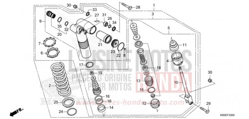 KISSEN, HINTEN CRF250RN de 2022